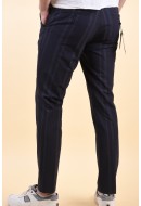 Pantaloni Barbati Selected Slim-Mylobily Dark Blue Stripes Light Blue